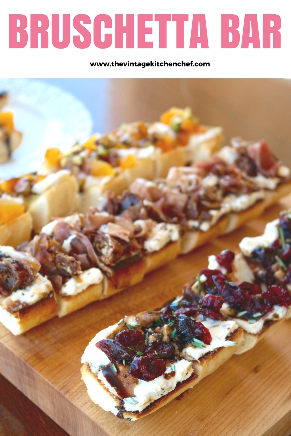Create your own Bruschetta Bar! It's and an easy and different way to add an appetizer to a meal, a party or a fun way to serve dinner to your family!