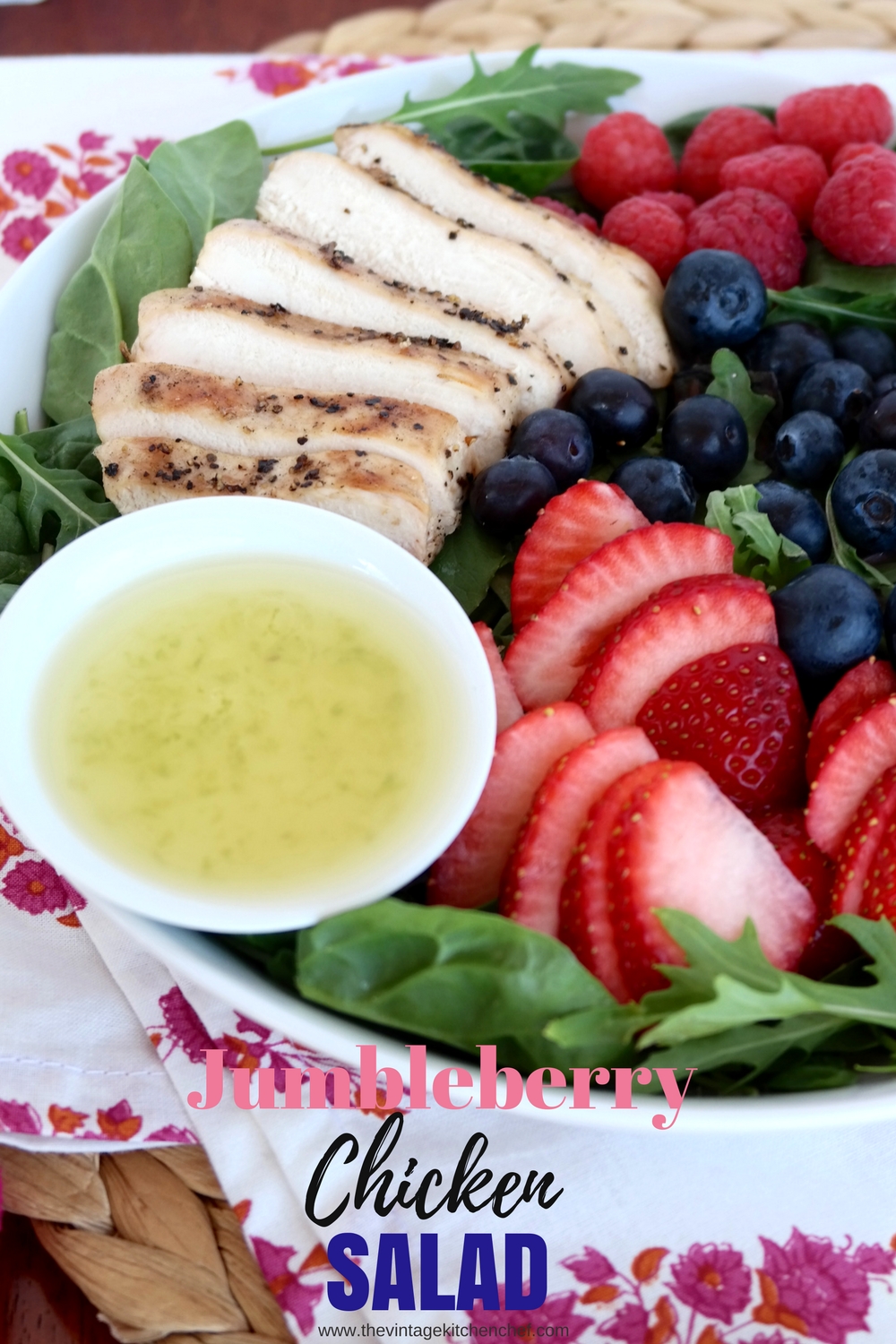 Jumbleberry Chicken Salad with Citrus Vinaigrette delights the taste buds with a mix of tangy and sweet flavors. What a fun way to enjoy a healthy meal!