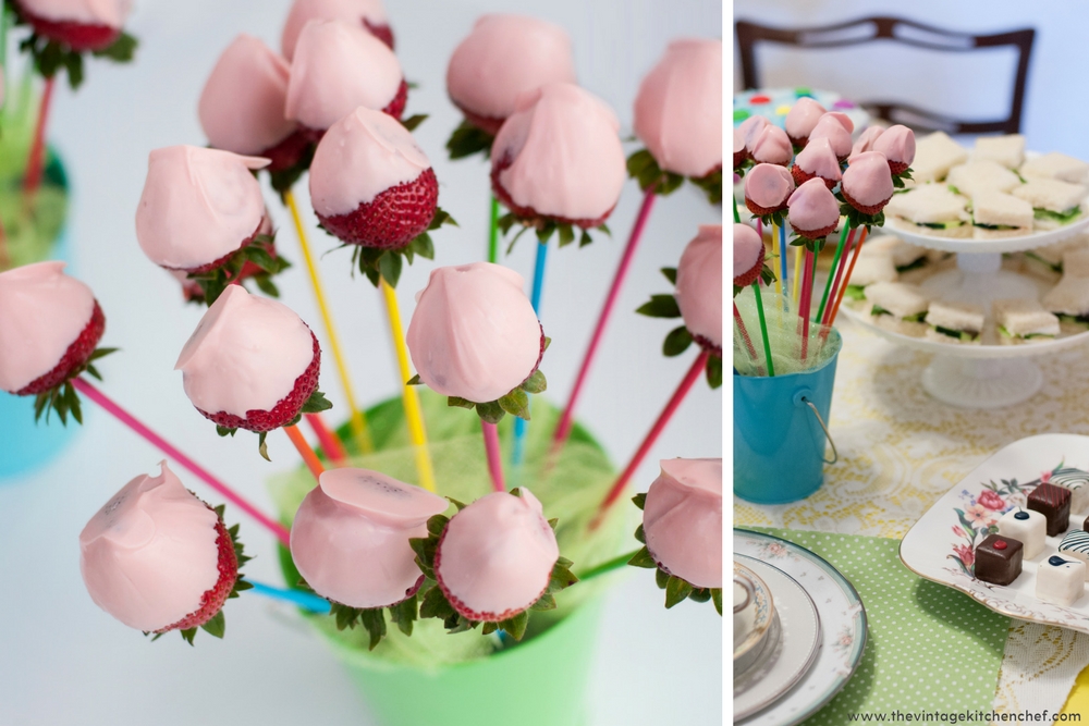 A combination of homemade yummies and store bought treats made the perfect menu for this charming tea party.